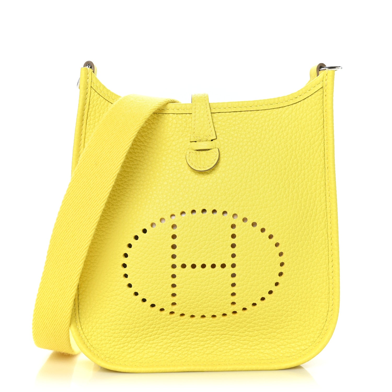 Hermes Taurillon Clemence Evelyne TPM Lime 1 of 8