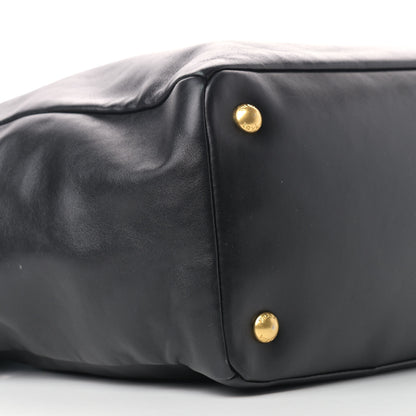Prada Soft Calf Shopping Tote Black 8 of 11