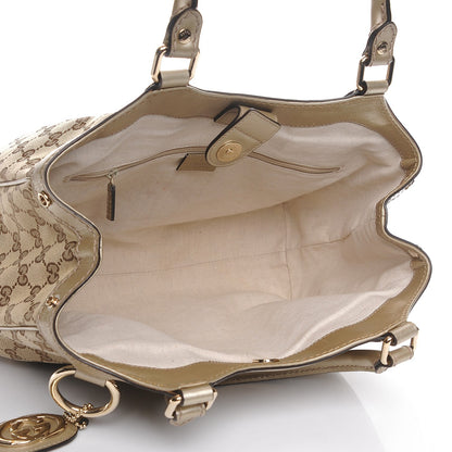 Gucci Monogram Medium Sukey Tote Champagne 5 of 7