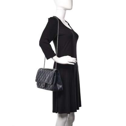 Chanel Aged Calfskin Quilted 2.55 Reissue 227 Flap Navy Blue 2 of 11