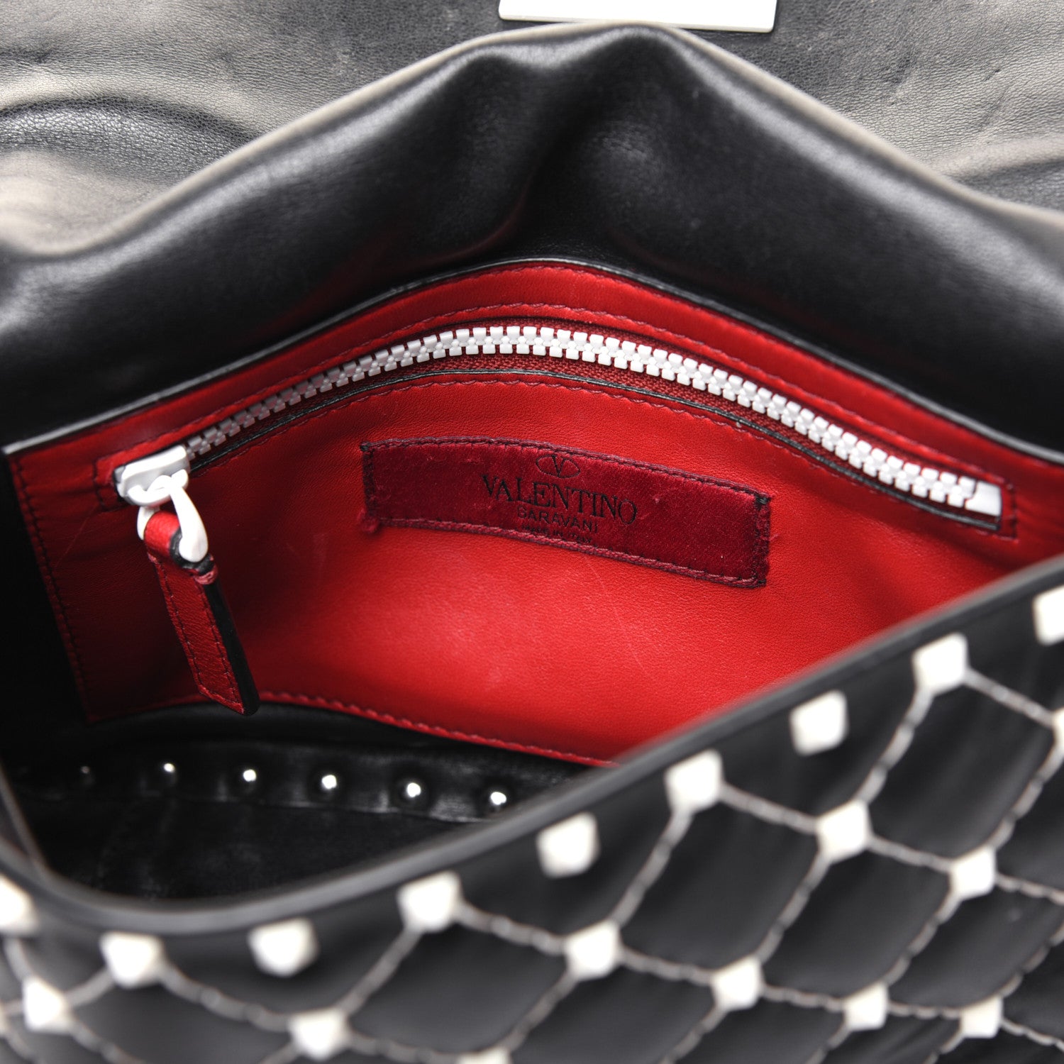 Valentino Garavani Lambskin Medium Free Rockstud Spike Shoulder Bag Black 12 of 23