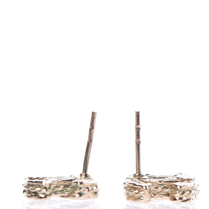 Chanel Crystal CC Earrings Light Gold 4 of 6