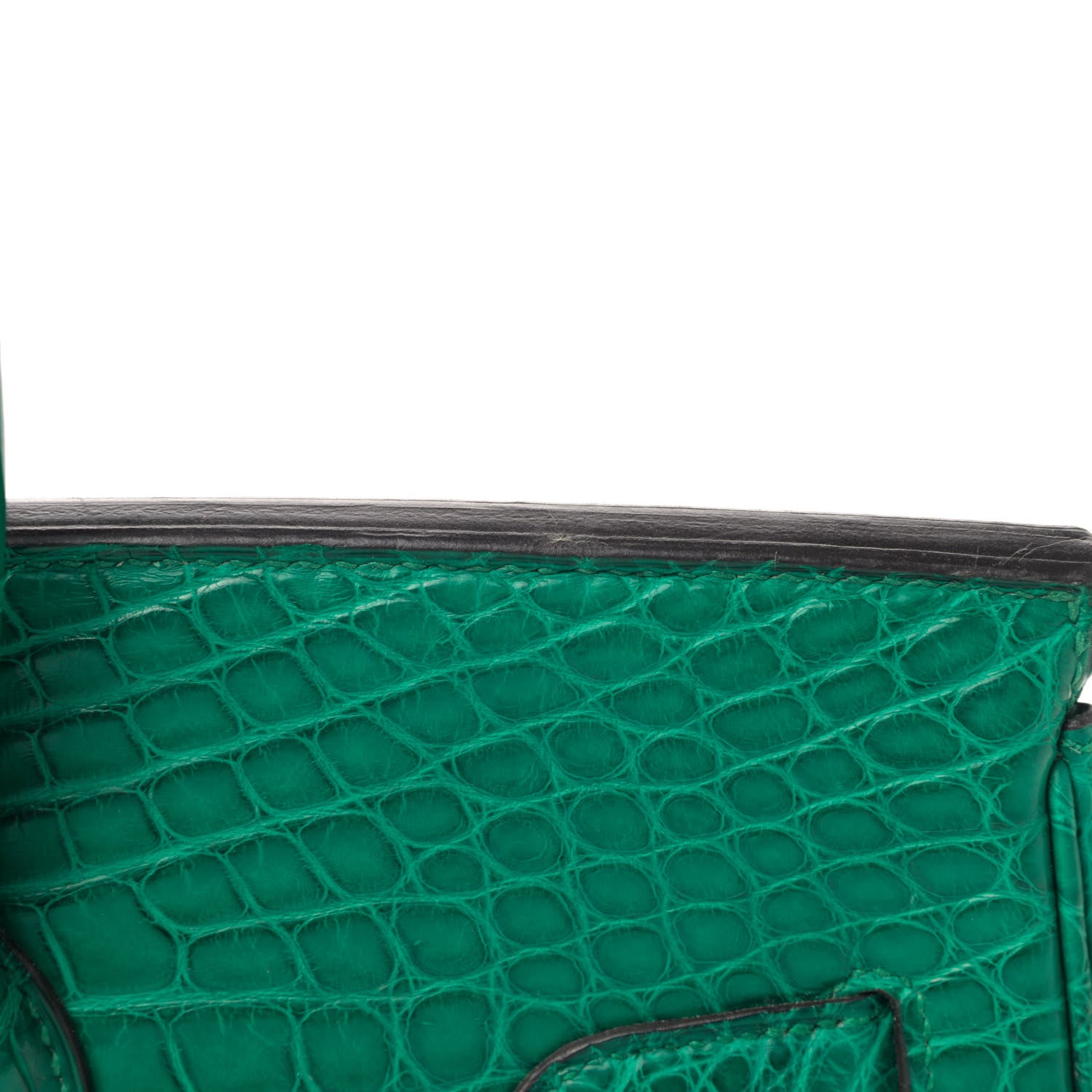 Hermes Matte Alligator Birkin 35 Malachite 17 of 18