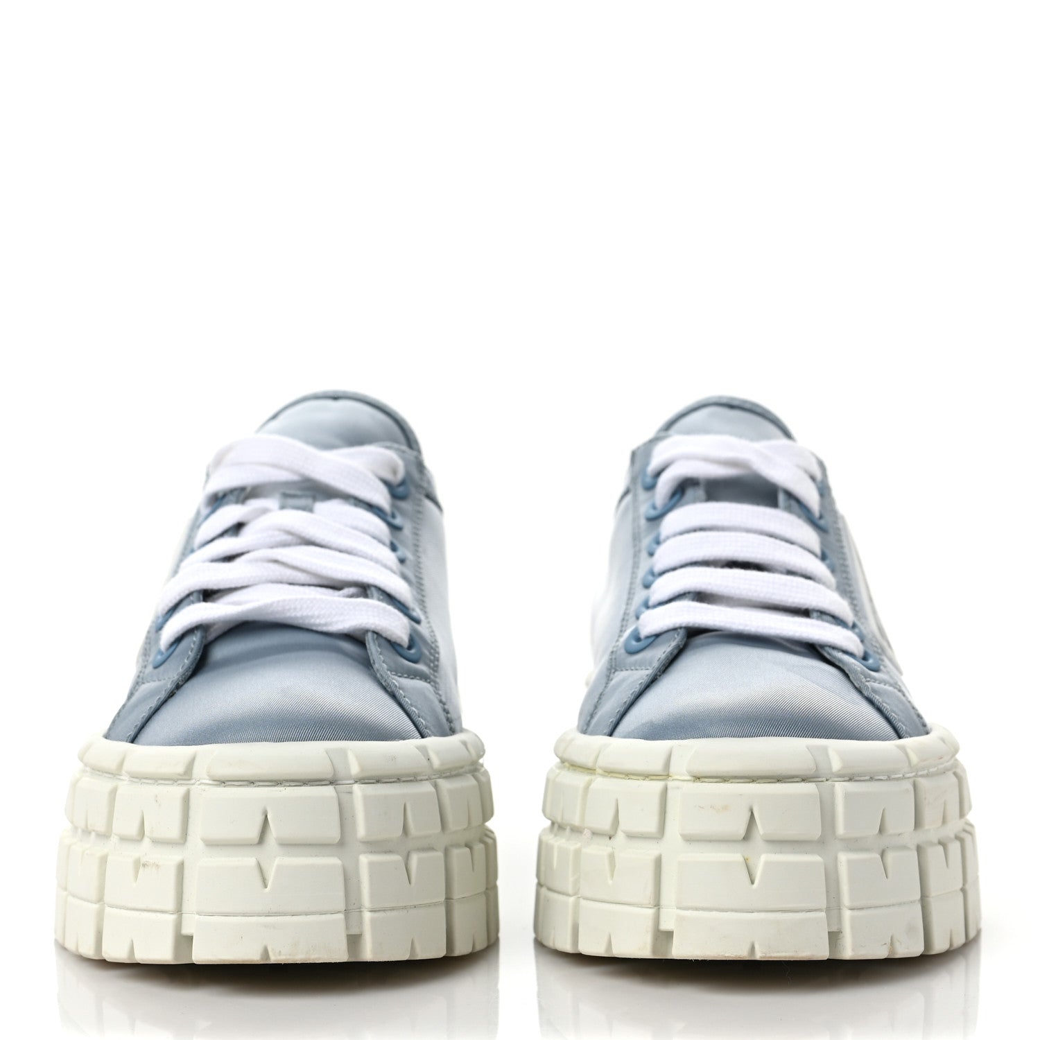 Prada Re-Nylon Gabardine Triangle Logo Double Wheel 50mm Sneakers 40 Cielo 2 of 10