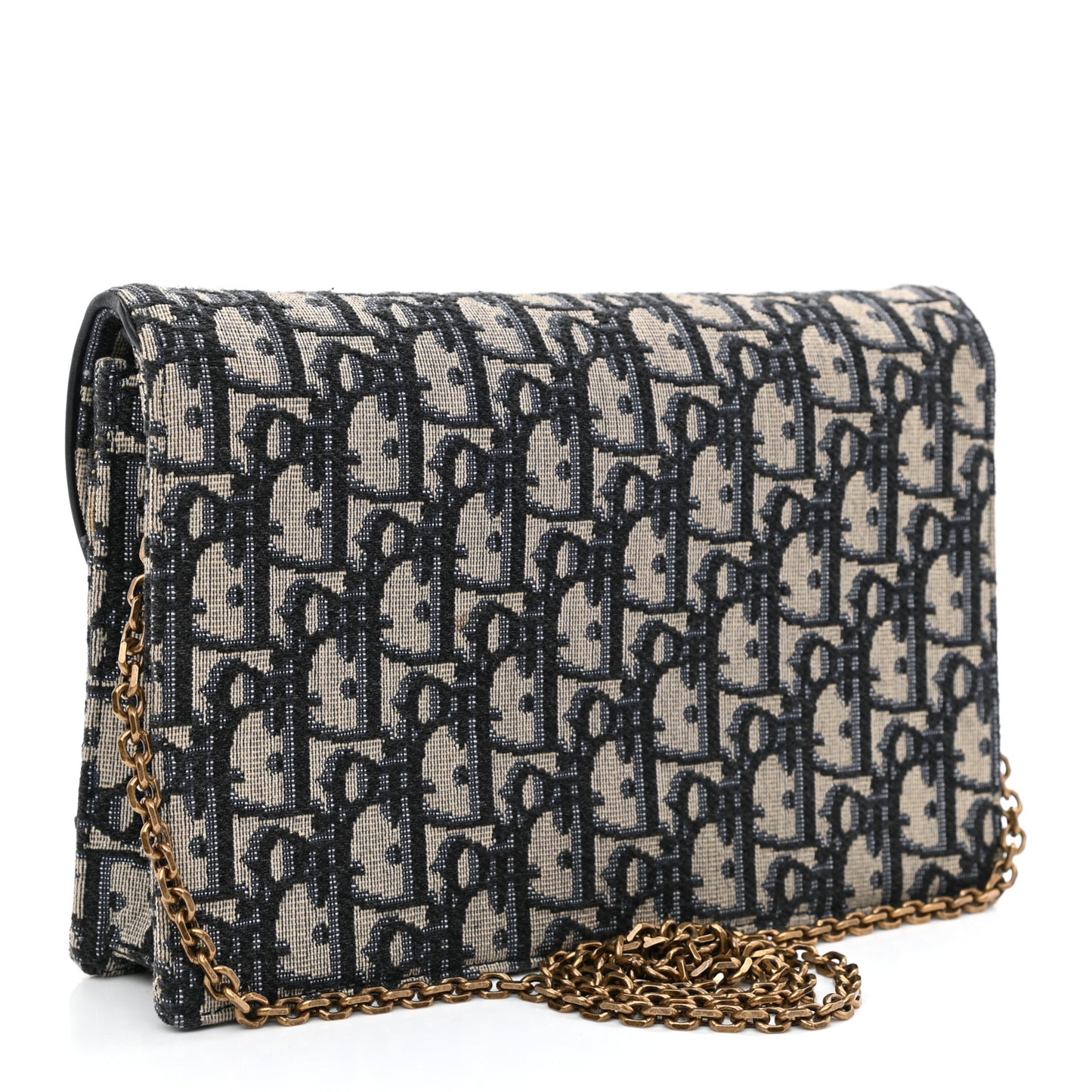 Oblique Saddle Chain Pouch Blue