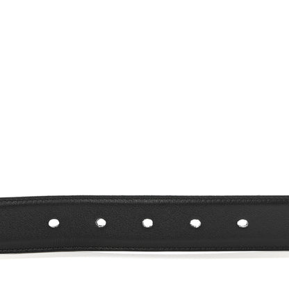 Saint Laurent Smooth Calfskin Monogram Square Buckle Belt 80 32 Black 4 of 6