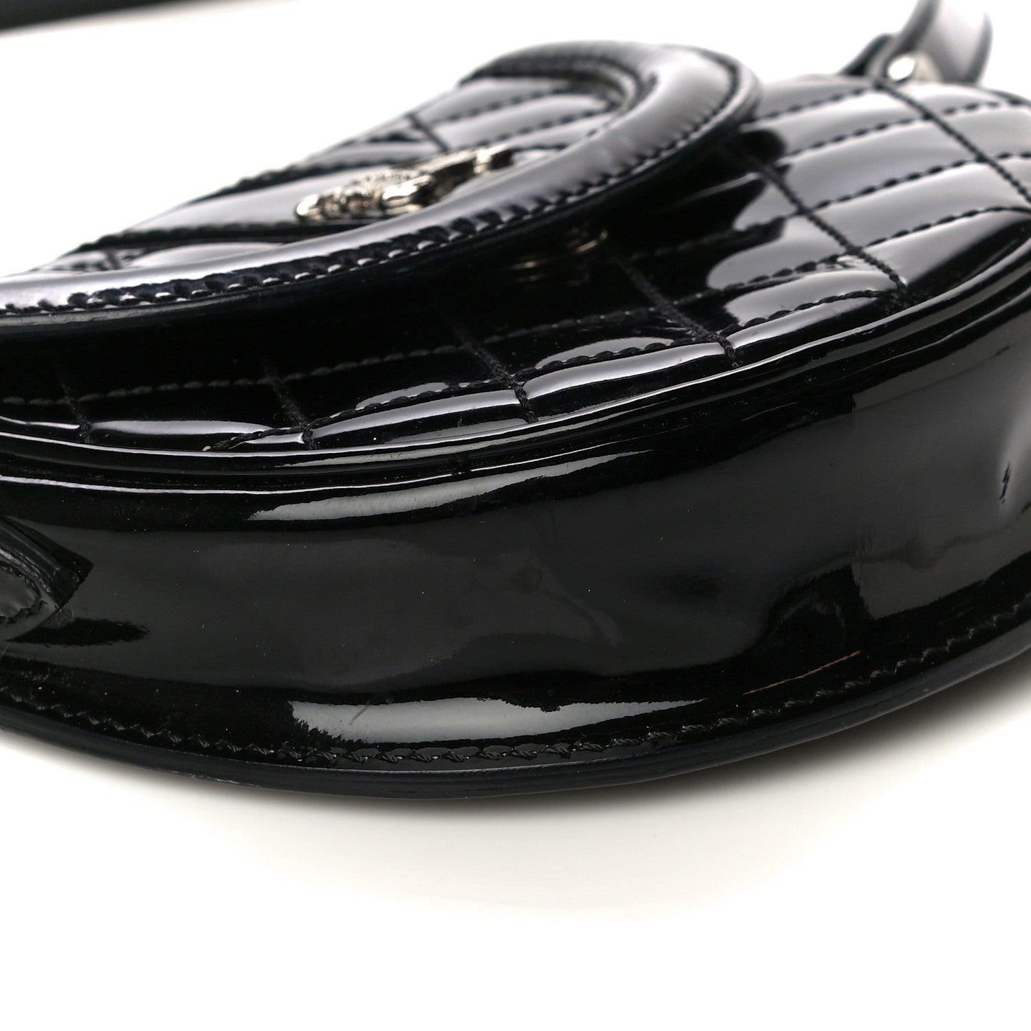 Burberry Patent Calfskin Quilted Mini Crossbody Bag Black 9 of 16