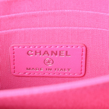 Chanel Lambskin Quilted Mini Wallet On Chain WOC Pink 6 of 10