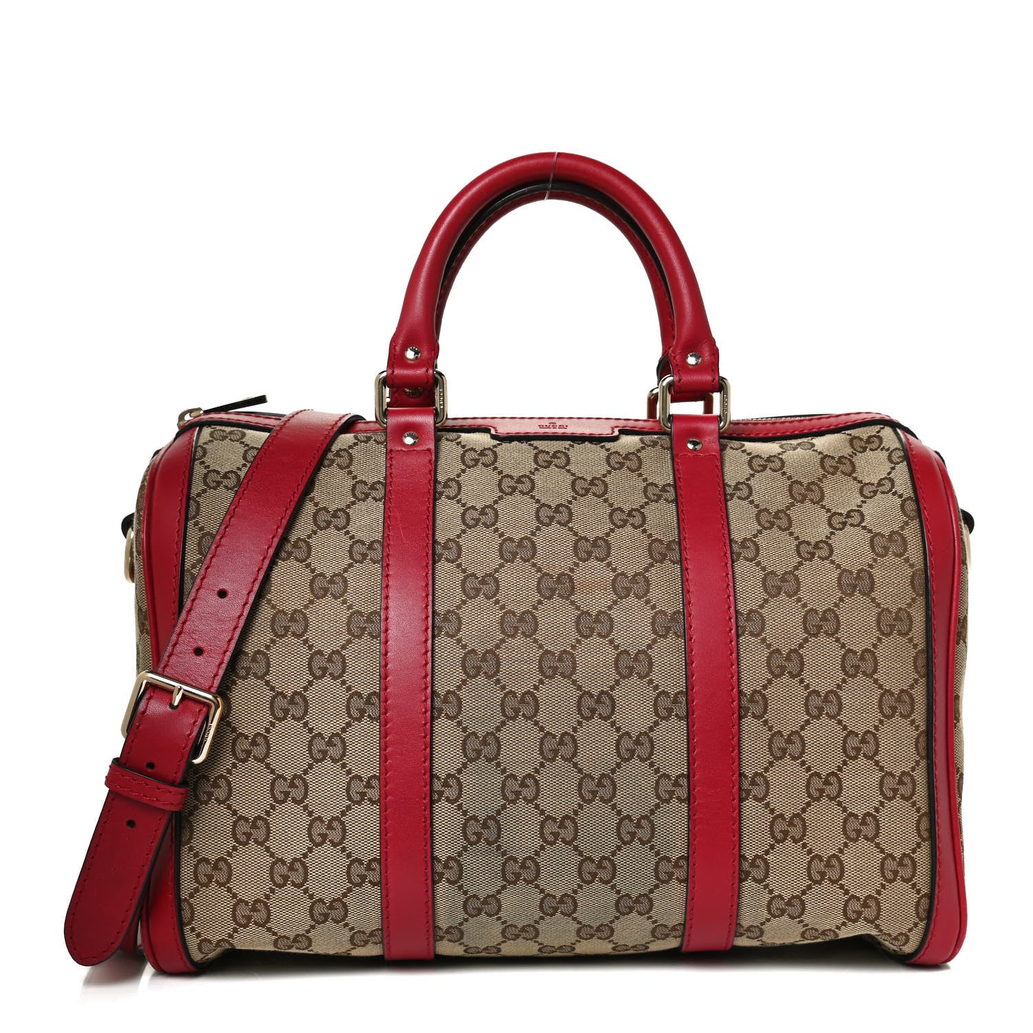 Gucci Monogram Medium Joy Boston Hibiscus Red 1 of 14