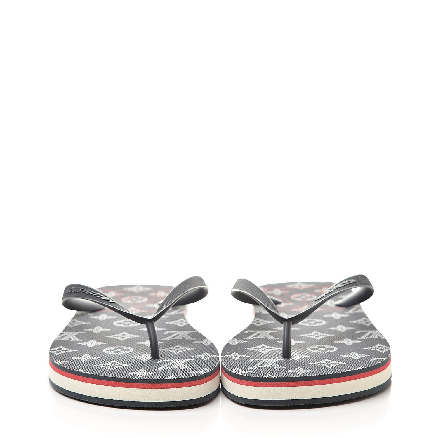 Louis Vuitton Rubber Mens Molitor Thong Sandals 10 Marine Rouge 2 of 7