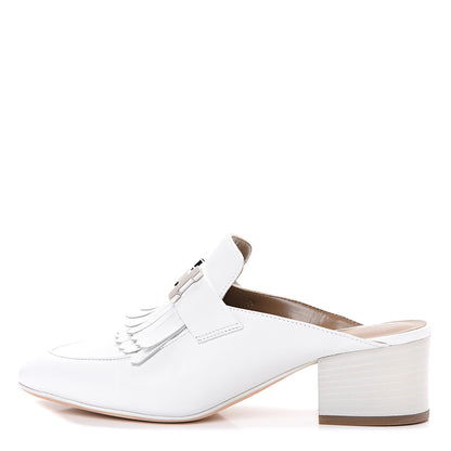 Hermes Goatskin Tuileries Mules 35 White 1 of 8