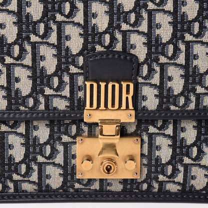 Christian Dior Oblique DiorAddict Flap Bag Navy Blue 8 of 16