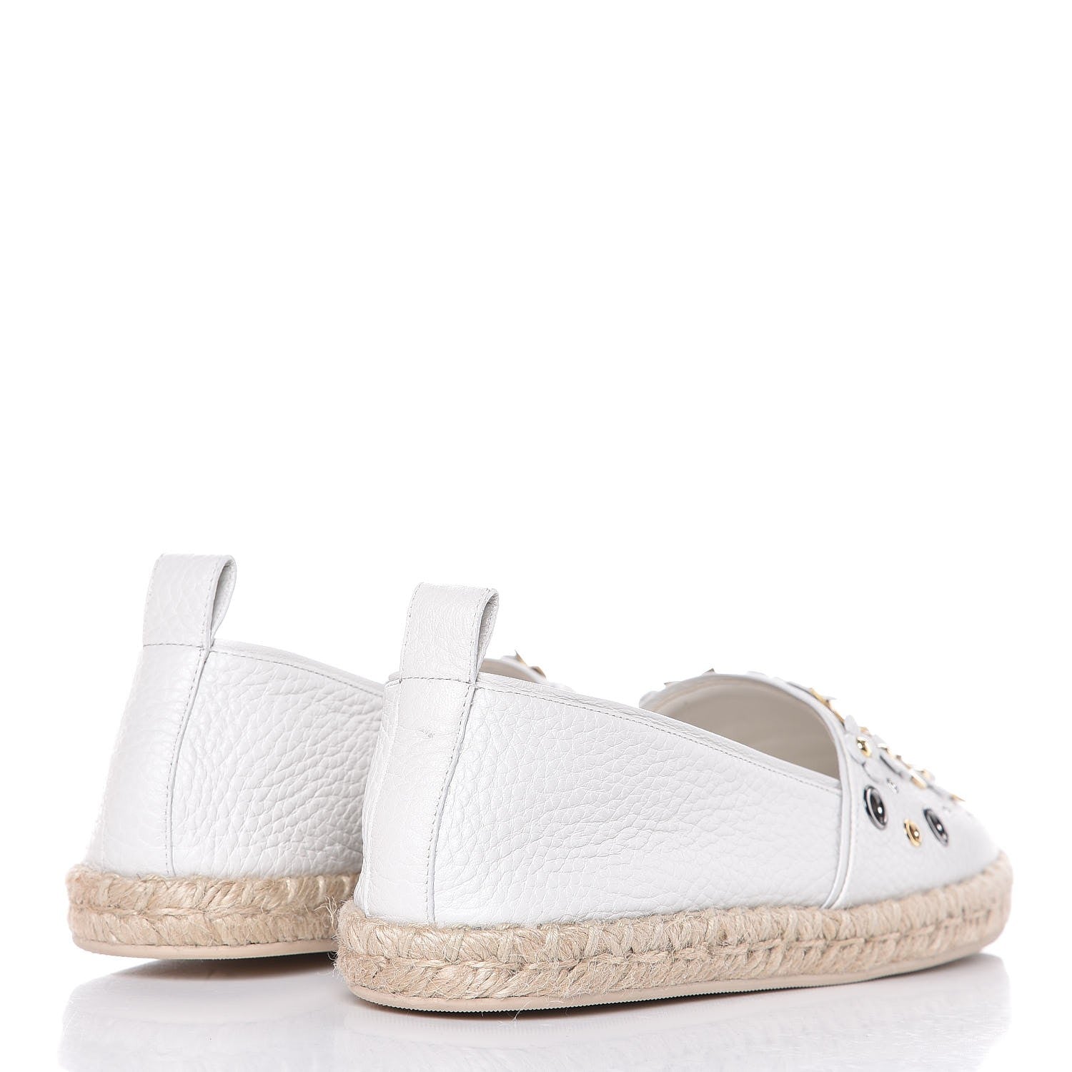 Louis Vuitton Calfskin Tropical Bloom Espadrille Flat 38 White 4 of 11