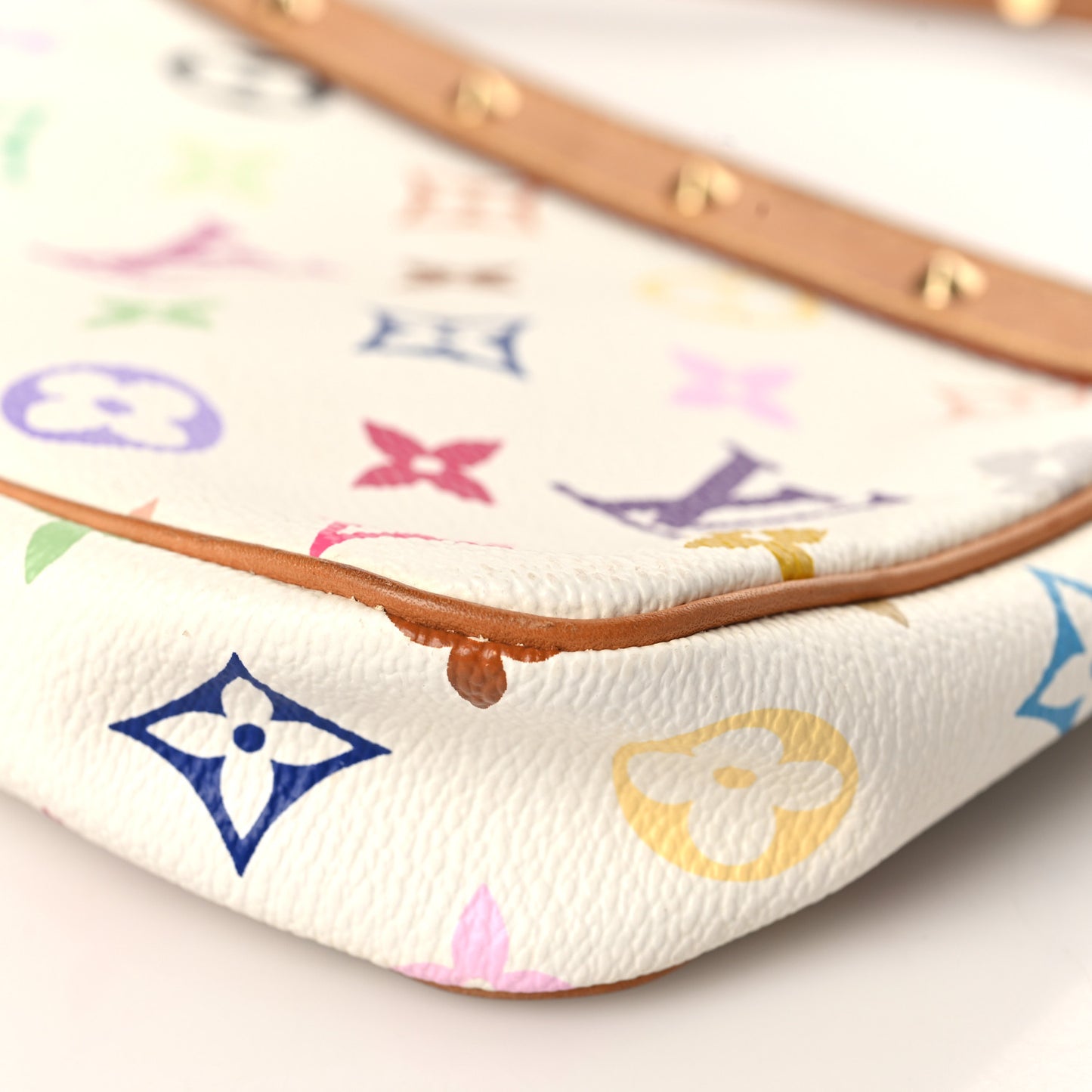 Monogram Multicolor Pochette Accessories White