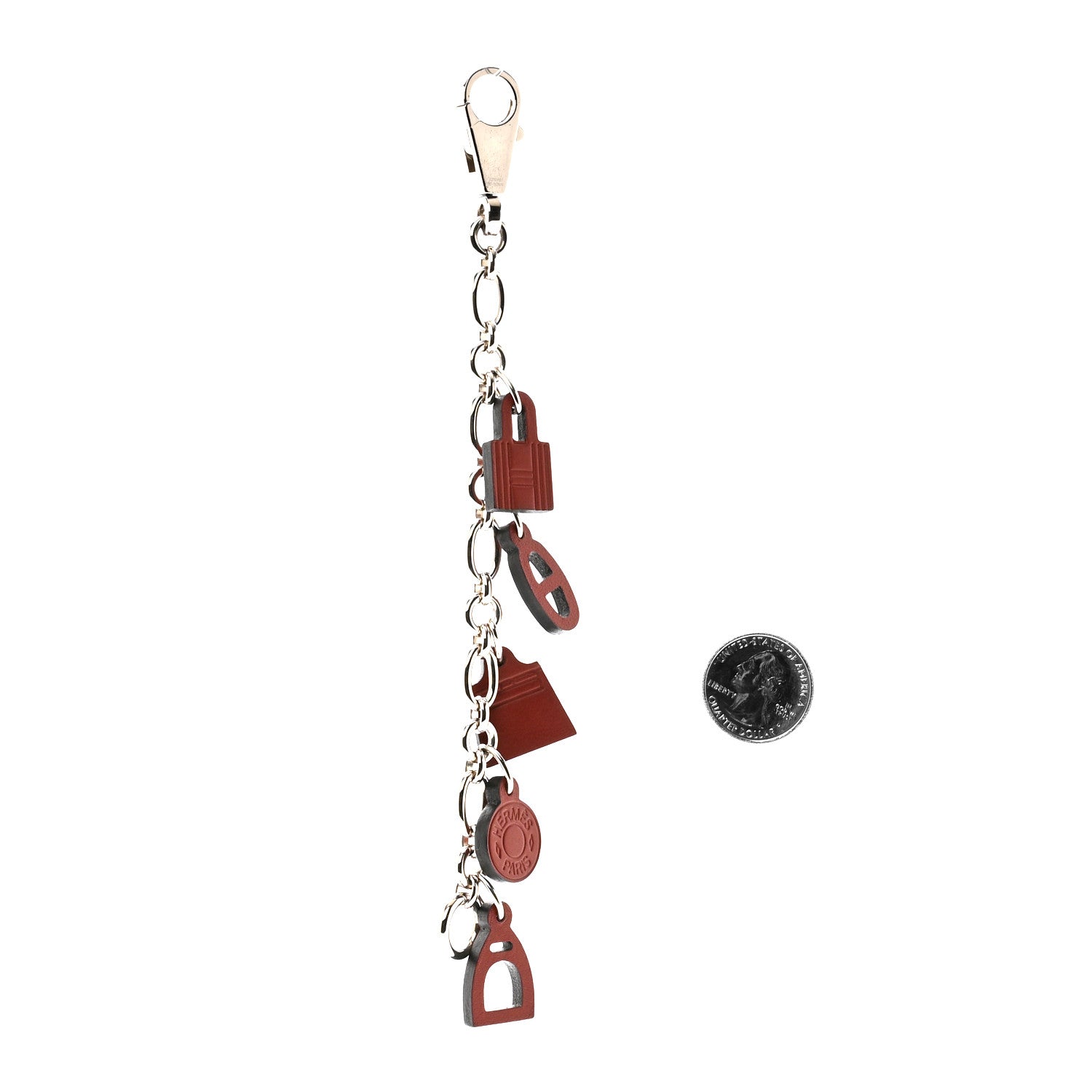 Hermes Barenia Breloque Olga Amulette Bag Charm Rouge H 2 of 4