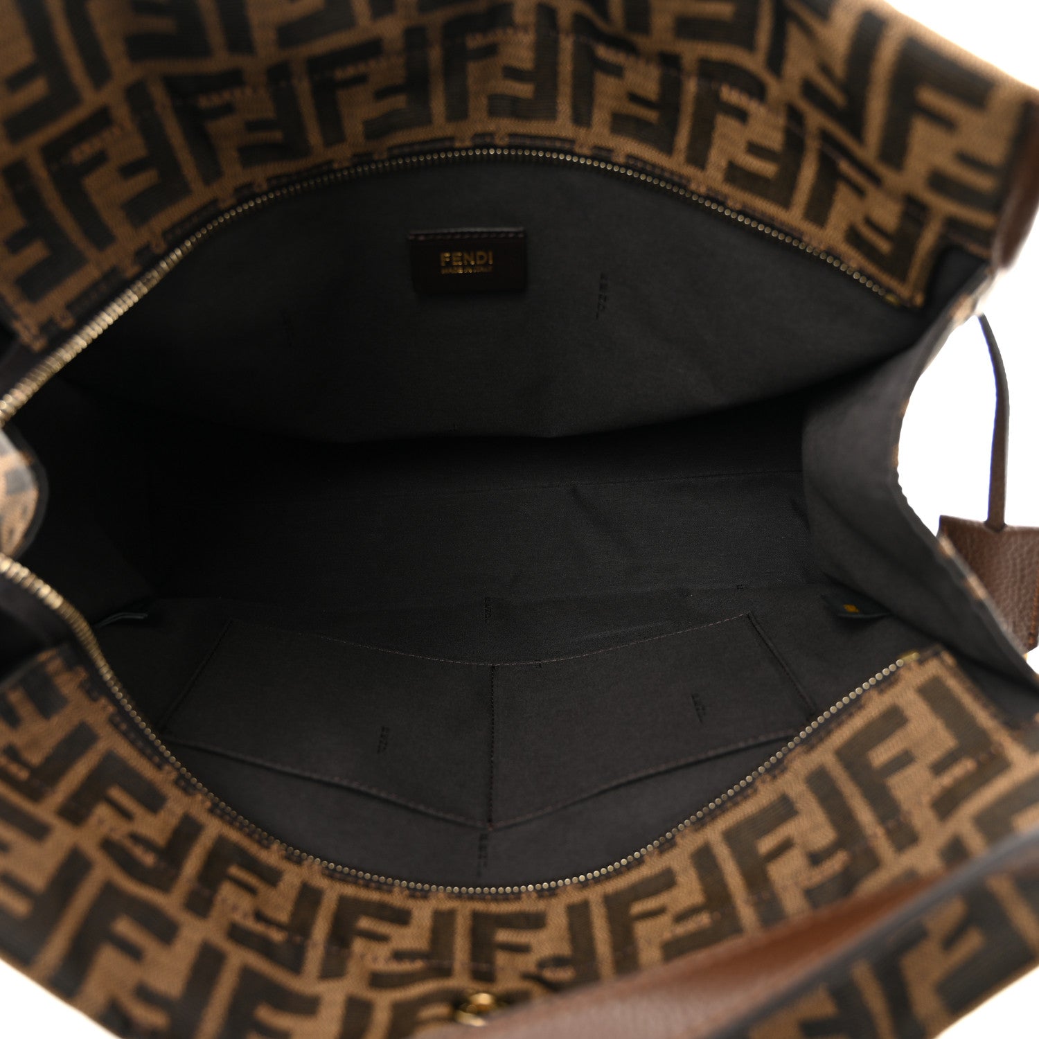 Fendi Zucca Vitello Artic Tote Tobacco Castagna 1878115 – FASHIONPHILE