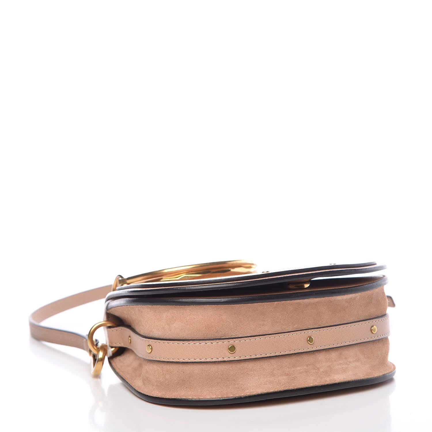 Chloe Calfskin Suede Small Nile Bracelet Bag Biscotti Beige 4 of 7