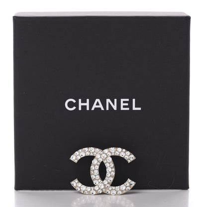 Chanel Crystal Palais Garnier CC Brooch Gold 4 of 4