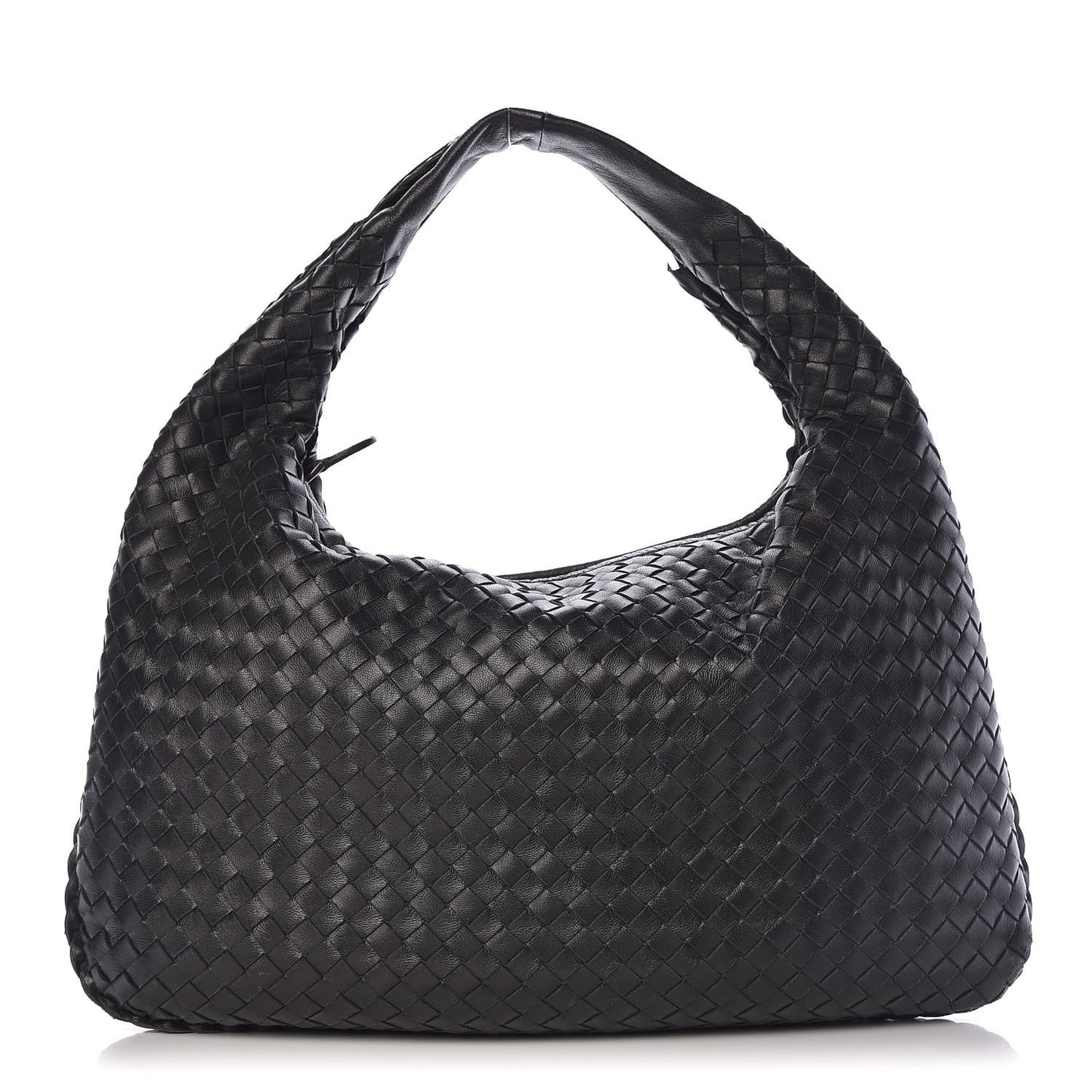 Nappa Intrecciato Medium Veneta Hobo Black