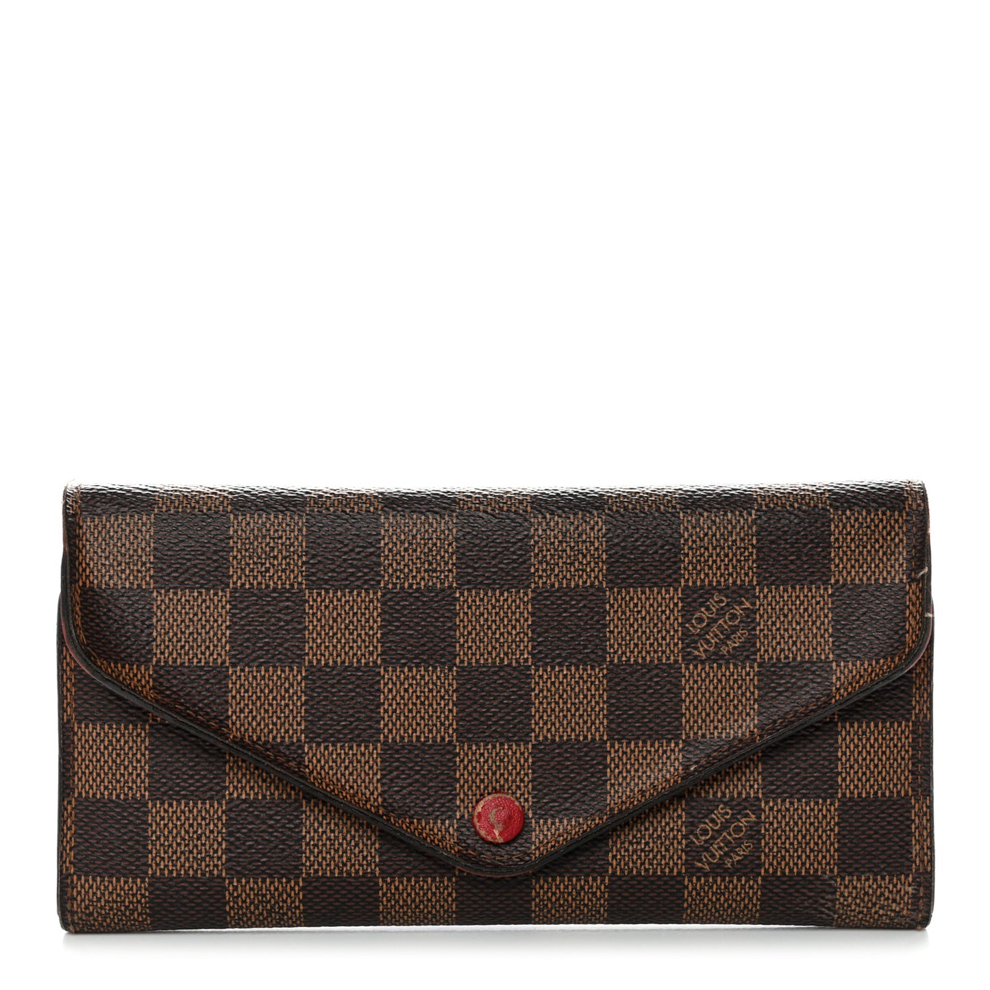 Damier Ebene Josephine Wallet Red