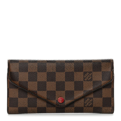 Louis Vuitton Damier Ebene Josephine Wallet Red 1 of 19