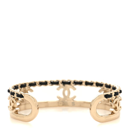 Chanel Metal Lambskin Chain CC Bracelet S Gold 3 of 4