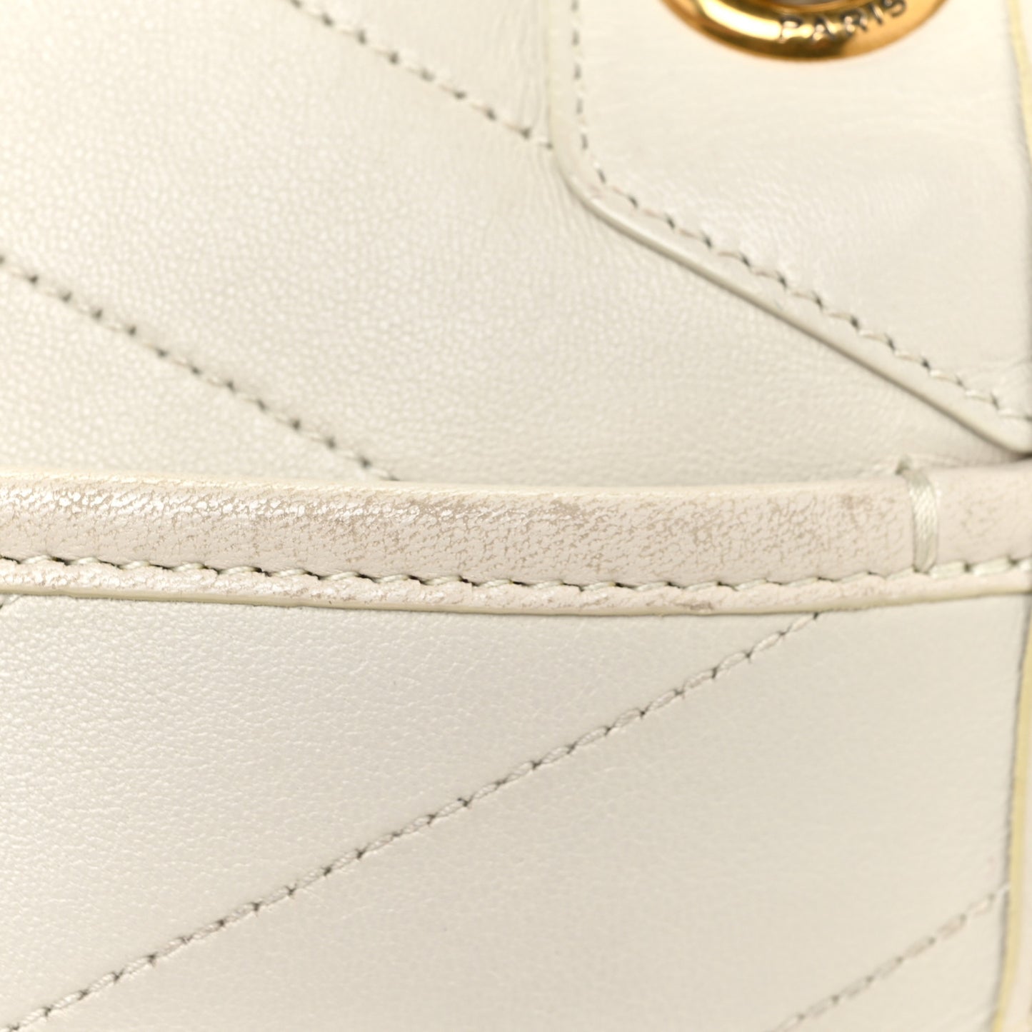 Lambskin Matelasse Monogram Medium Niki Chain Satchel Ivory