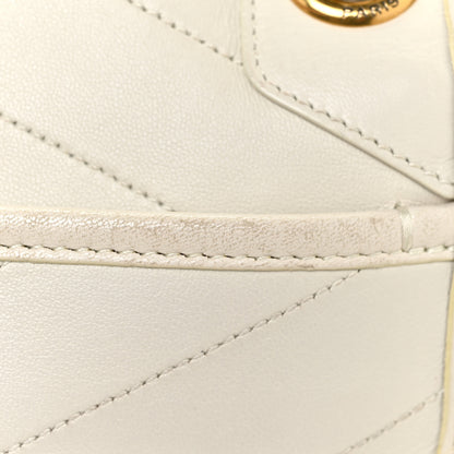 Saint Laurent Lambskin Matelasse Monogram Medium Niki Chain Satchel Ivory 17 of 19
