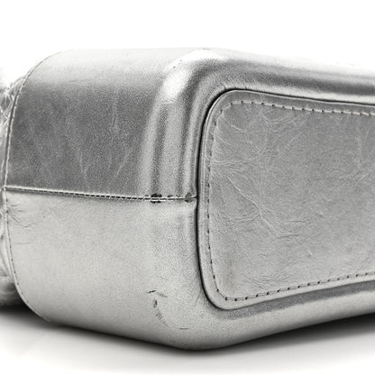 Chanel Metallic Aged Calfskin Quilted Medium Gabrielle Hobo Silver 10 of 16