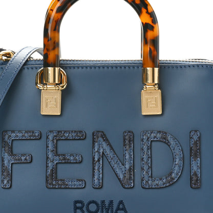 Fendi Vitello King Plexiglass Elaphe Python Print Logo Mini By The Way Mirto 8 of 10