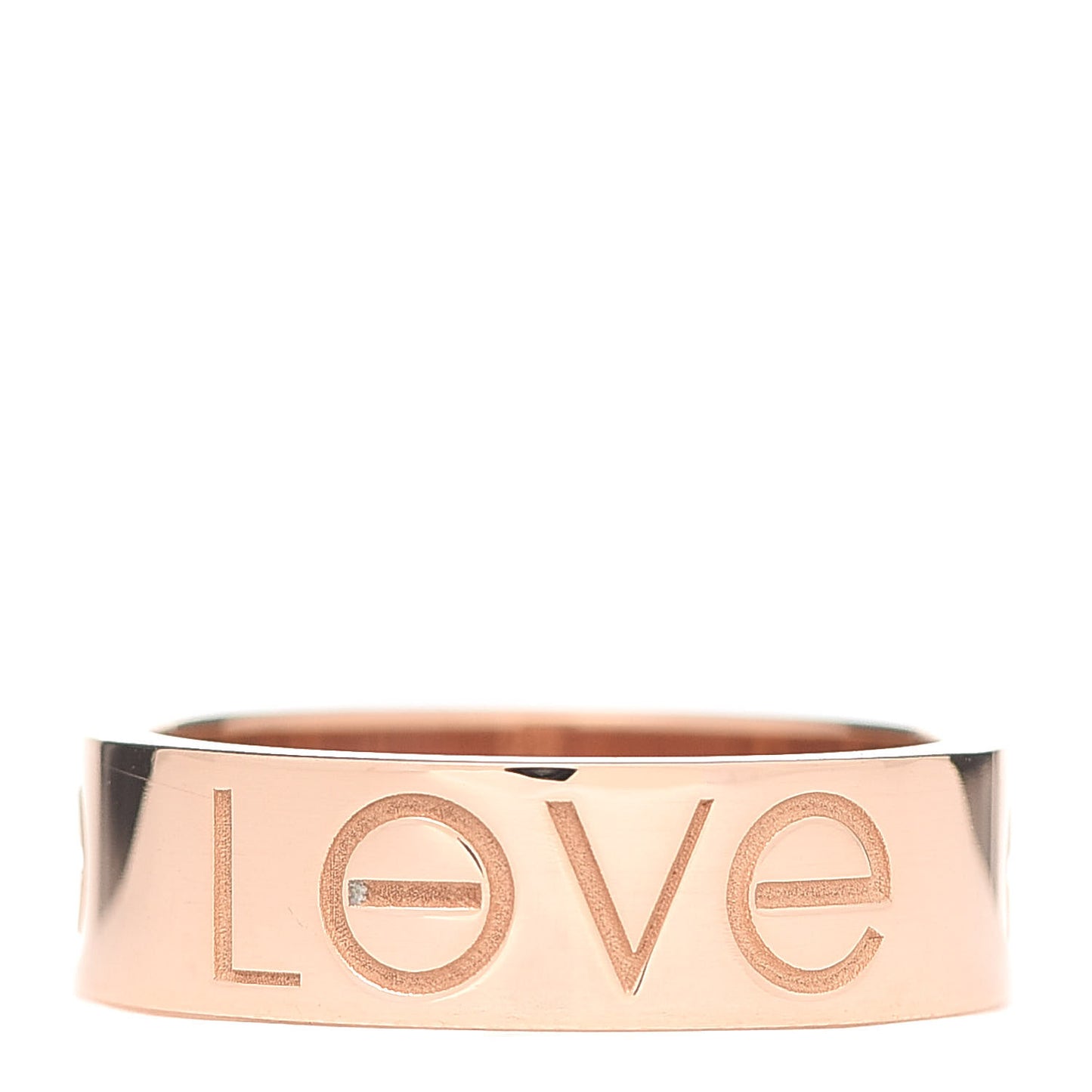 18K Pink Gold 5.5mm Engraved LOVE Ring 52 6