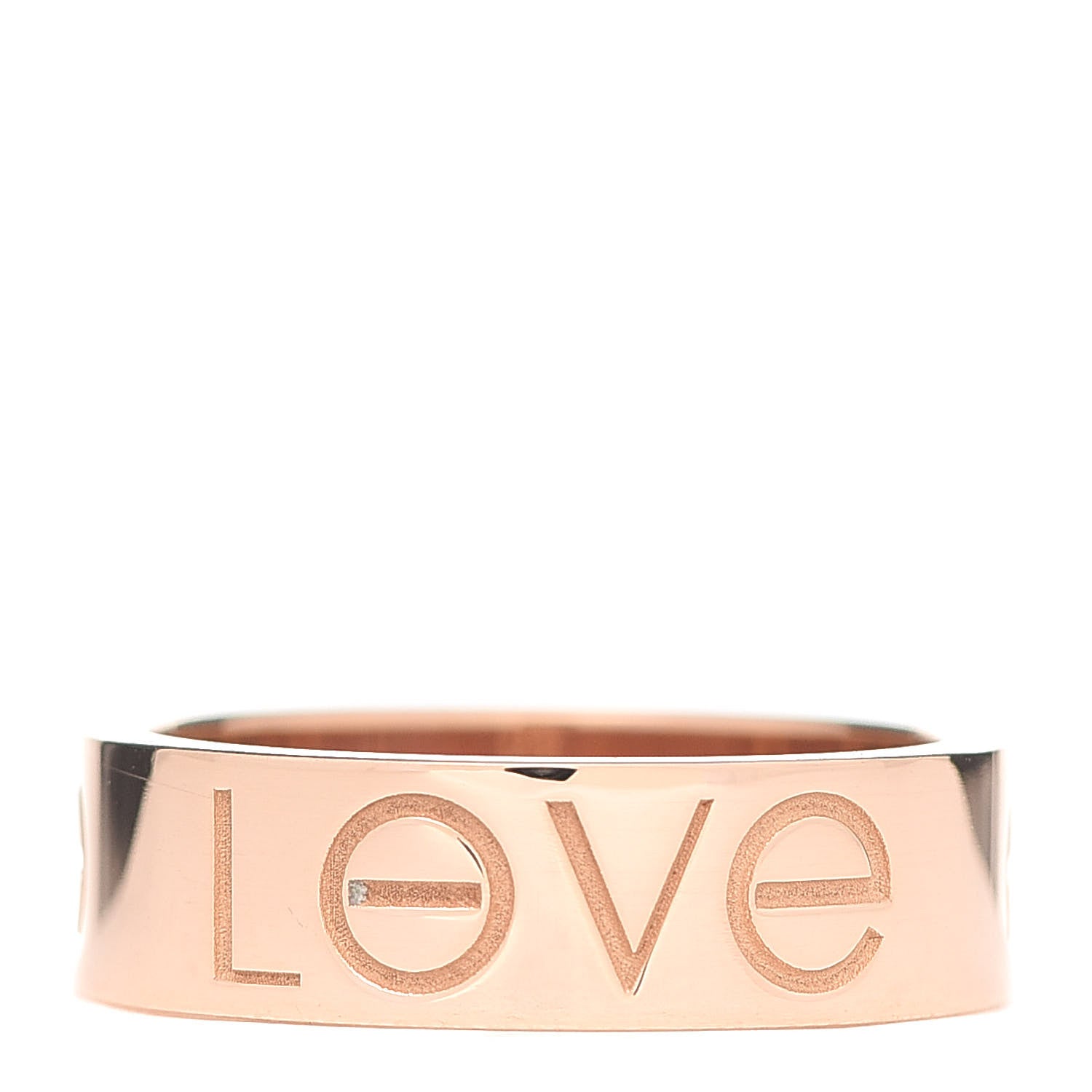Cartier 18K Pink Gold 5.5mm Engraved LOVE Ring 52 6 3 of 5