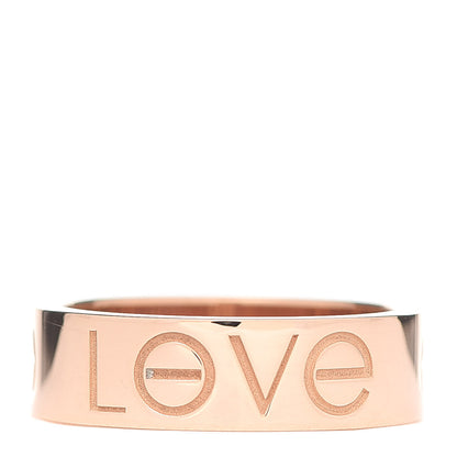 Cartier 18K Pink Gold 5.5mm Engraved LOVE Ring 52 6 3 of 5