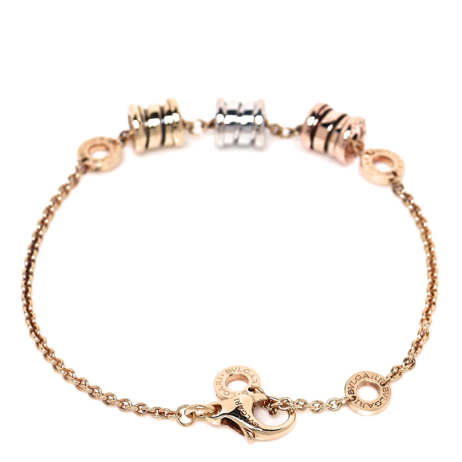 Bulgari 18K Yellow Rose White Gold B.Zero1 Bracelet 3 of 5