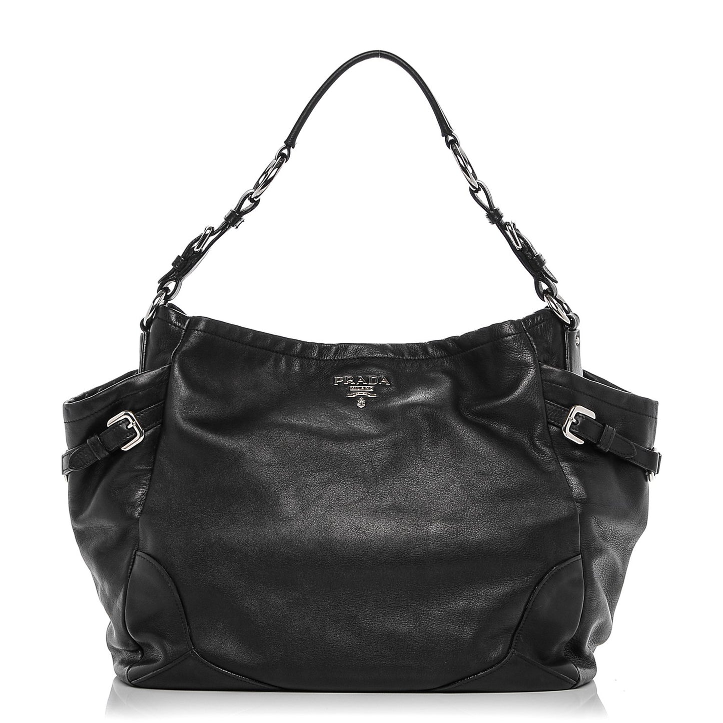 Soft Calf Two Pocket Hobo Nero Black