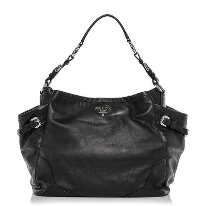 Prada Soft Calf Two Pocket Hobo Nero Black 1 of 8
