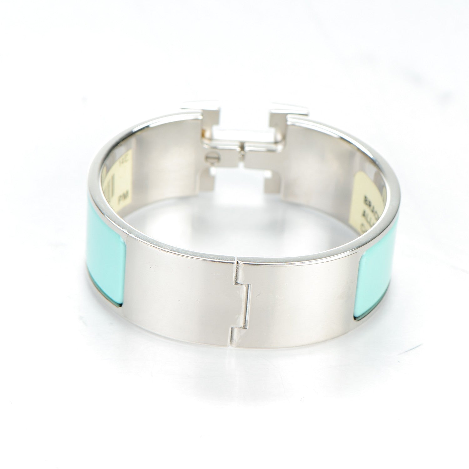 Hermes Enamel Wide Clic Clac H Bracelet PM Lagon 6 of 6