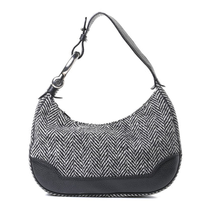 Burberry Knit Shoulder Bag Black White 1 of 8