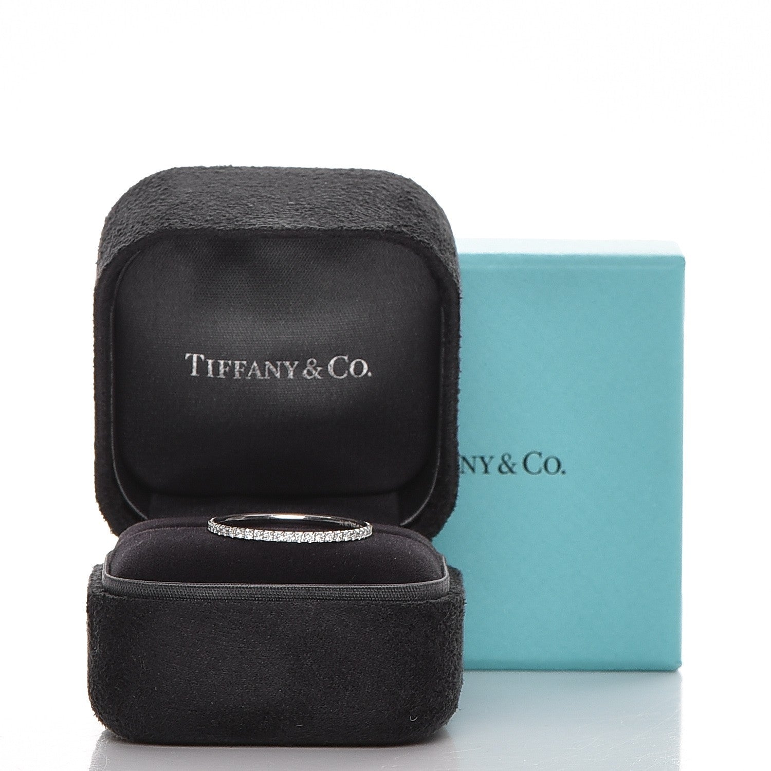 Tiffany 18K White Gold Diamond Metro Ring 9.75 4 of 4