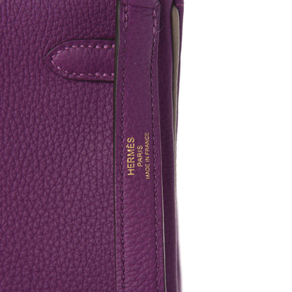 Hermes Togo Horseshoe Kelly Retourne 25 Anemone Gris Asphalte 10 of 12
