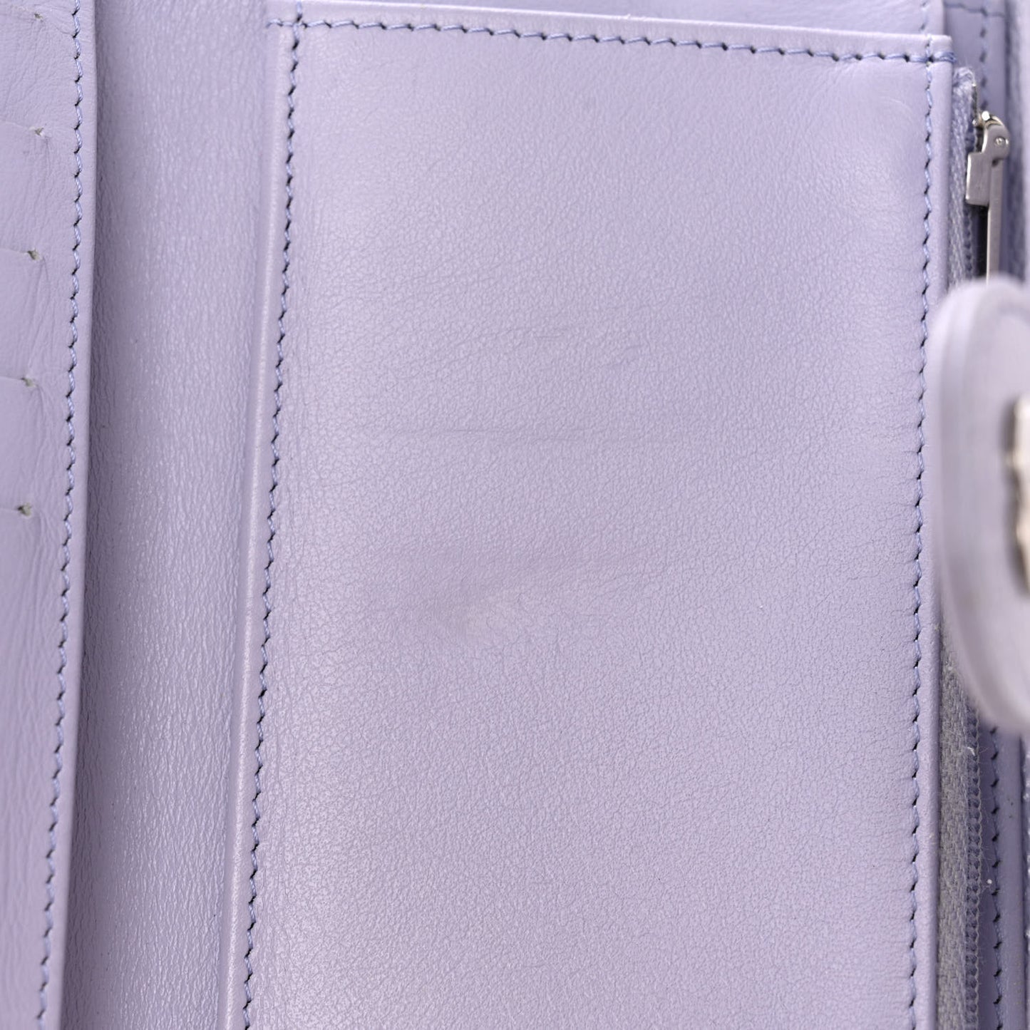 Caviar Quilted Medium Flap Wallet Light Purple