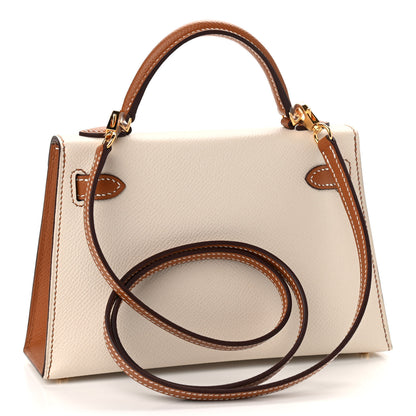 Hermes Epsom Horseshoe Mini Kelly Sellier 20 Nata Gold 3 of 8