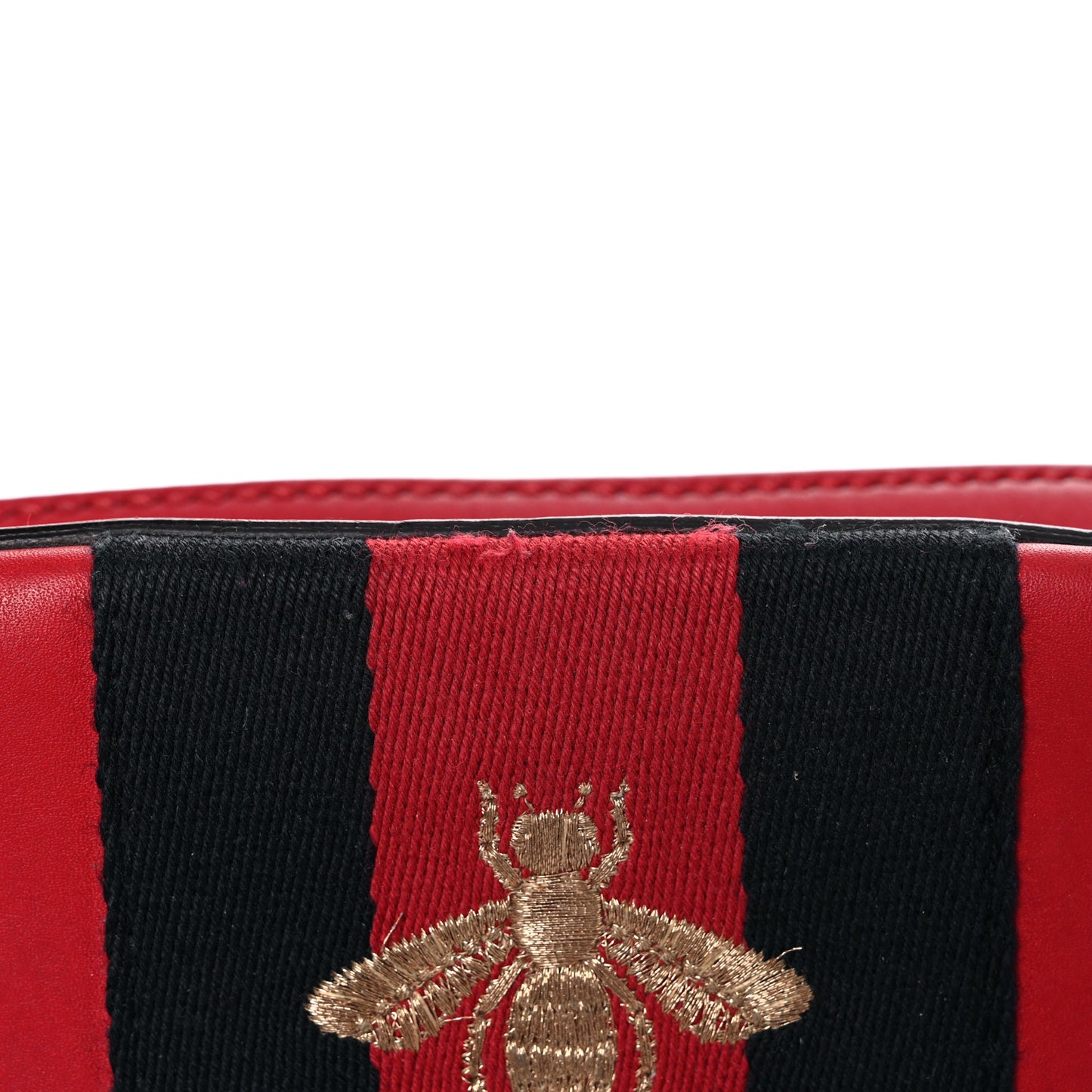 Calfskin Web Small Webby Bee Shoulder Bag Red