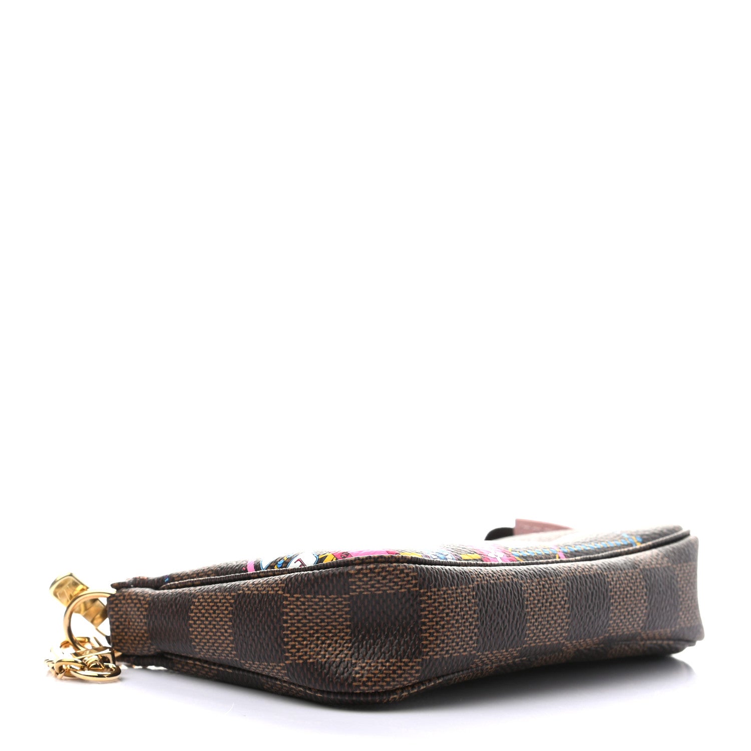 Louis Vuitton Damier Ebene 2020 Christmas Animation Big Wheel Mini Pochette Accessories Rose Ballerine 5 of 8