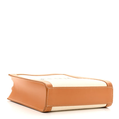 Celine Canvas Calfskin Mini Vertical Cabas Natural Tan 4 of 10