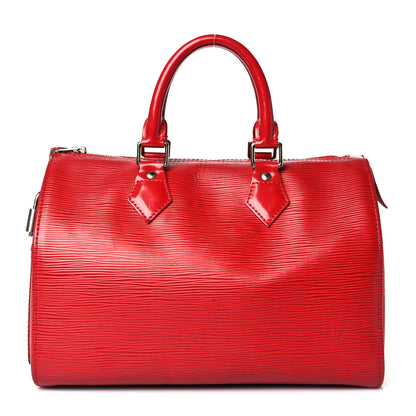 Louis Vuitton Epi Speedy 30 Castillan Red 1 of 18