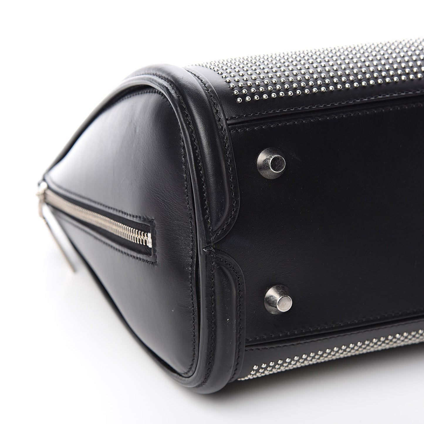 Calfskin Studded Large Heroine Black