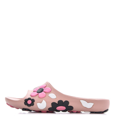 Prada Rubber Flower Slide Sandals 40 Orchidea Begonia 1 of 11
