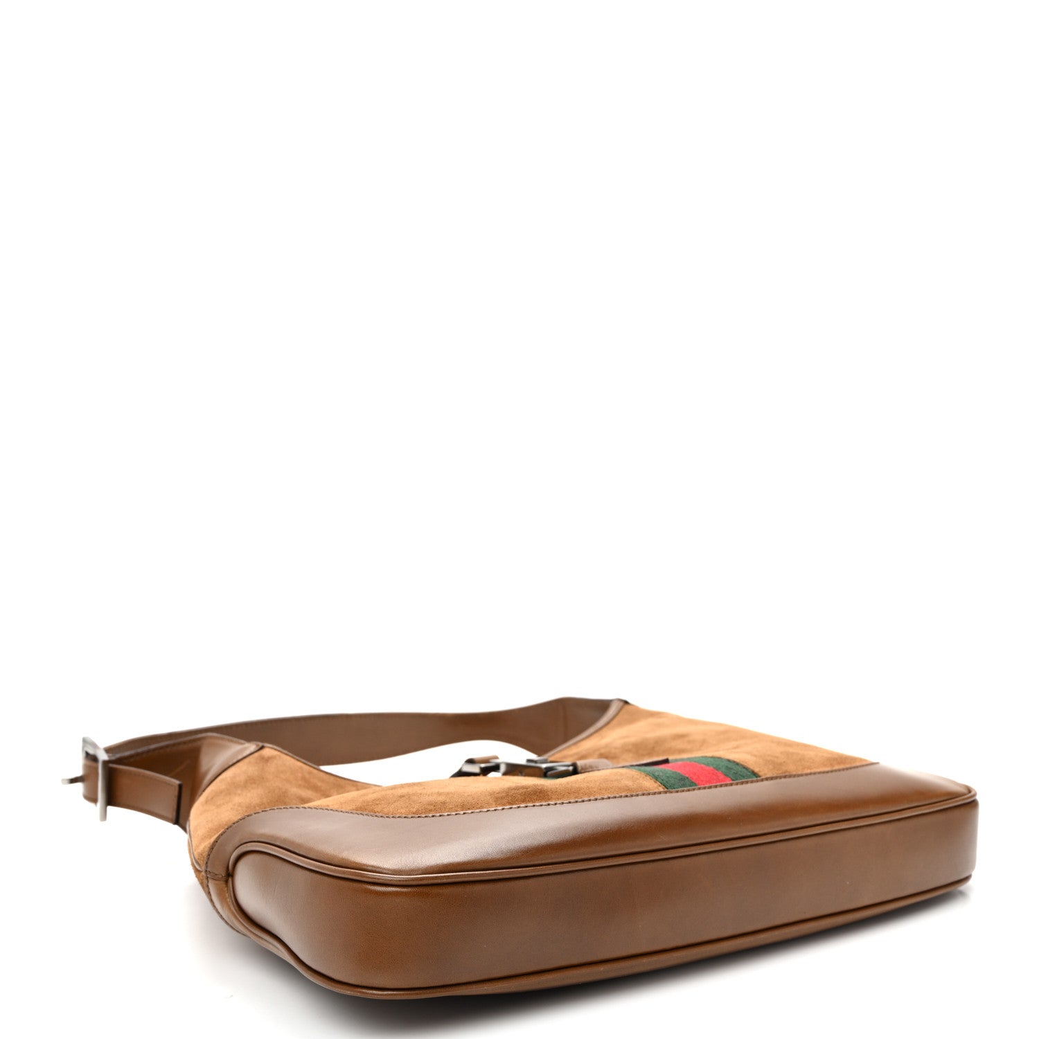 Gucci Suede Web Small Jackie O Hobo Light Brown 4 of 11