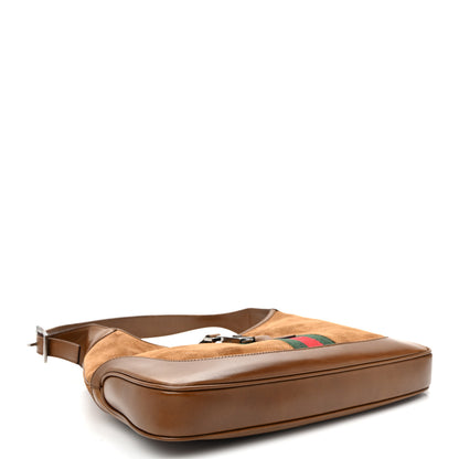 Gucci Suede Web Small Jackie O Hobo Light Brown 4 of 11